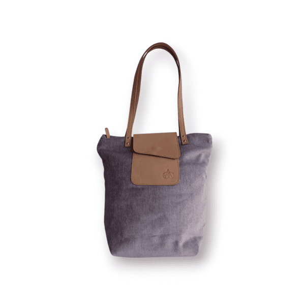 Tote bag Jaén Taupe terciopelo