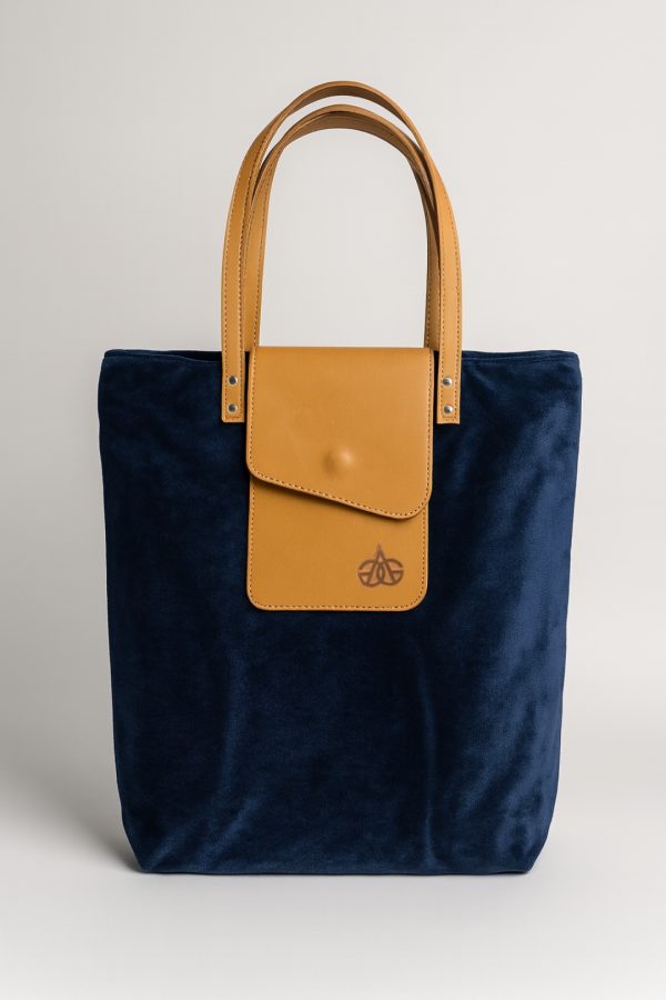 Tote bag Jaén Azul terciopelo